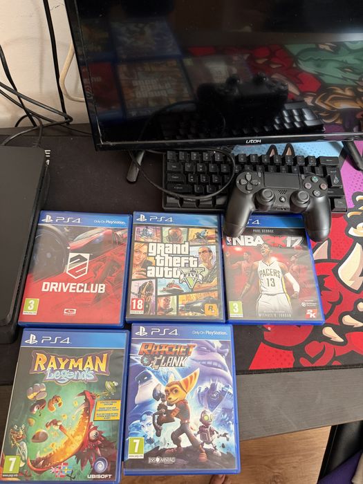 Playstation 4 slim 1 tb 5 jocuri