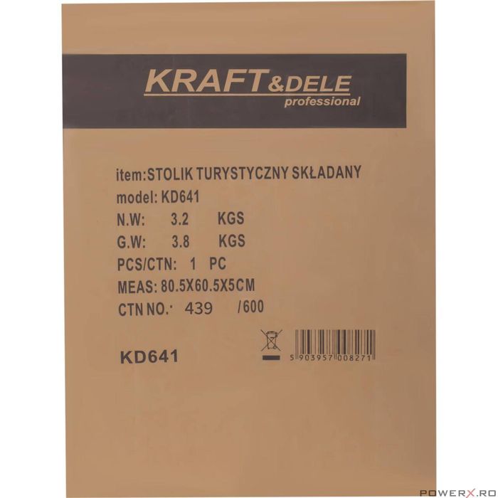 Masa de lucru pliabila, 80 x 60 cm, capacitate maxima de încărcare