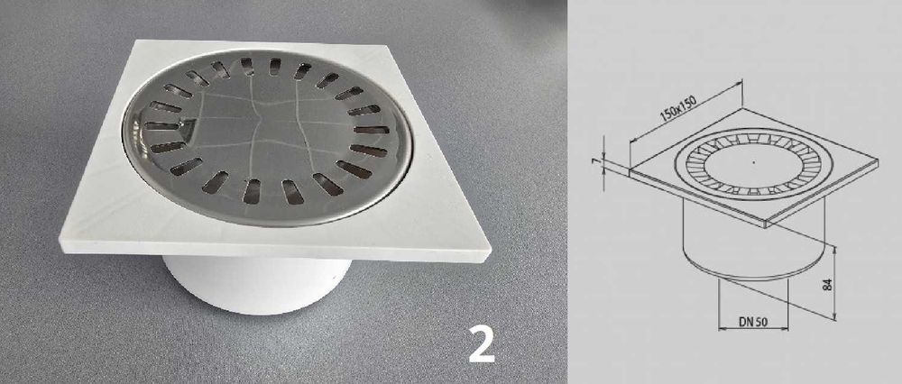 Подов сифон за вътрешен монтаж