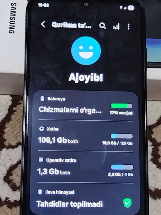 Samsung A05 S modeli sotiladi. Holati ideal, 10 kunlik telefon