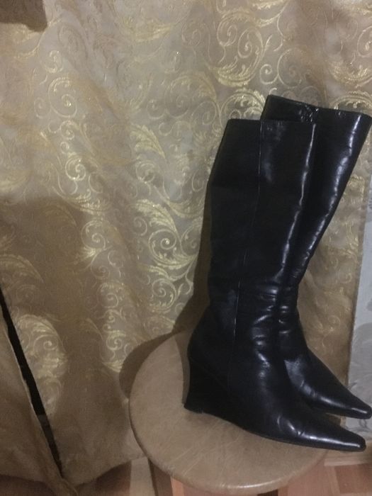 Сапоги кожа ,импорт