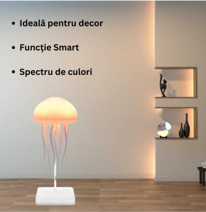 Lampa Meduza ambient Smart Control Vocal, Iluminare LED design Premium