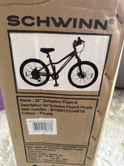 Bicicletă Schwinn Fleet-G 24” MTB 7 Viteze Frâne pe Disc | Nouă în Cutie