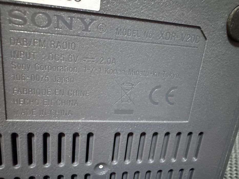 Radio portabil cu DAB+ Sony XDR-V20D, FM AUX, Grey