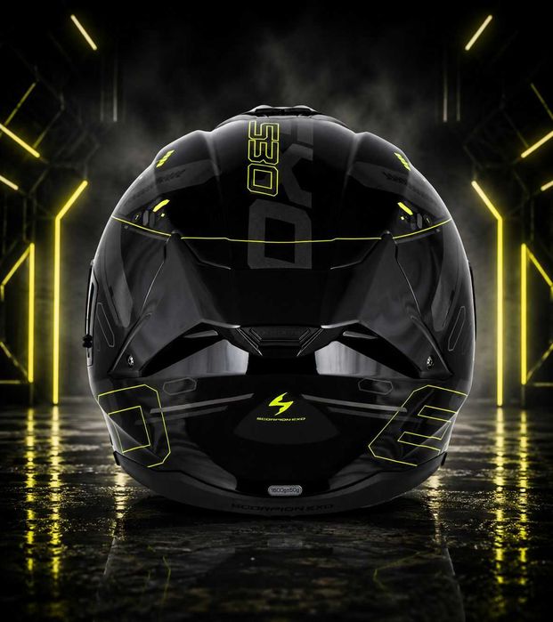 Каска SCORPION EXO-530 Air Fond Black-Neon Yellow