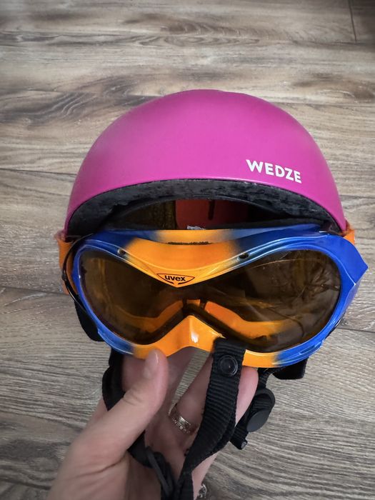 Casca wedze ski + ochelari ski uvex