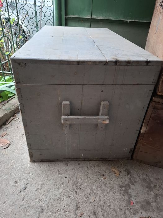 Ladă/cufăr de lemn vintage, multifuncțională.