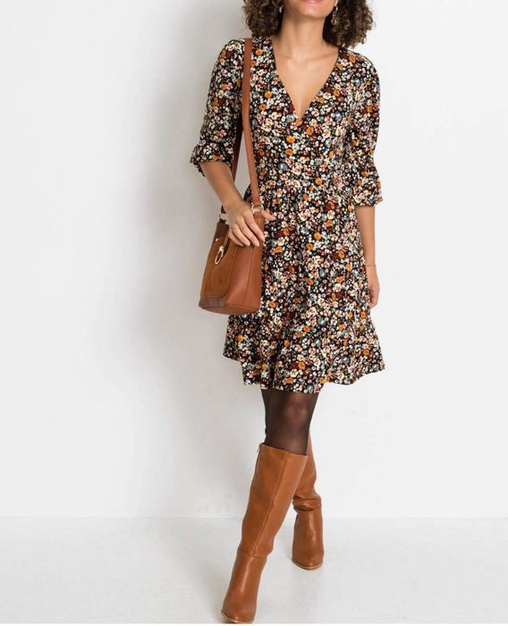 Rochie imprimeu floral zara