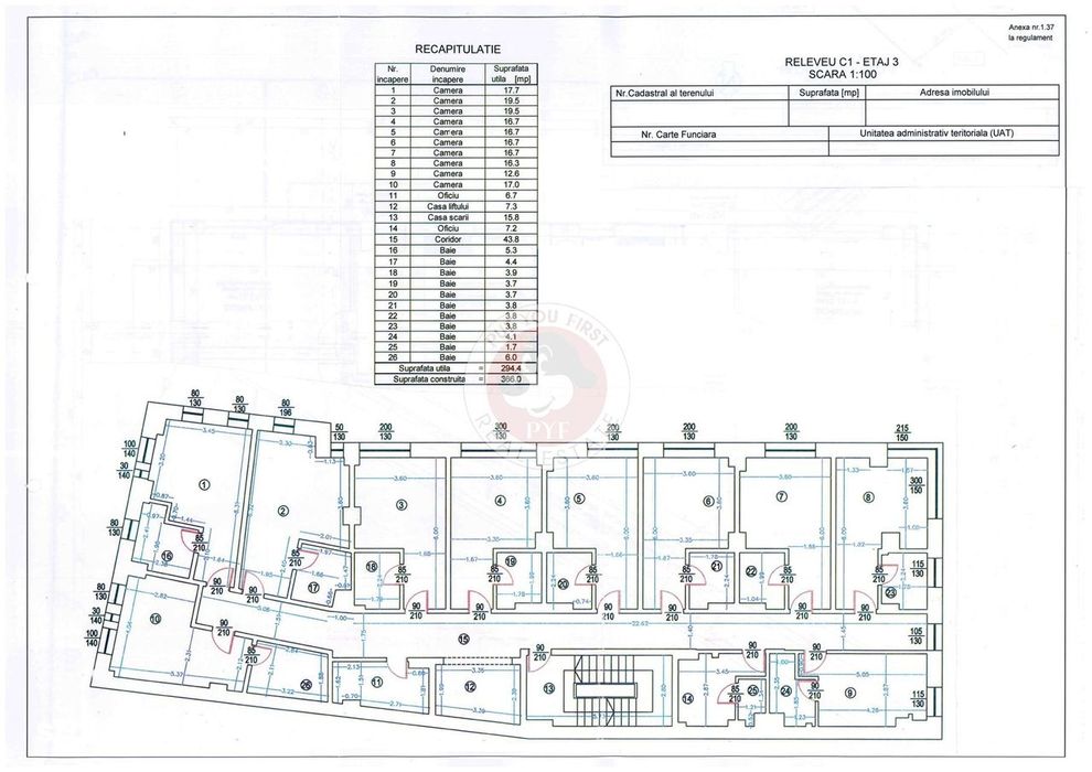 Plevnei I Imobil S+P+M+7E I 3058mp I 42 camere I B10544