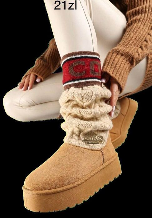 Ghete tip UGG cu Tricot !