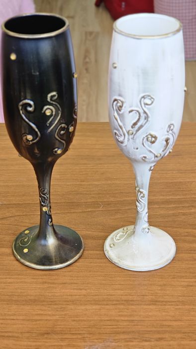 Ръчно изработени чаши за двама нови