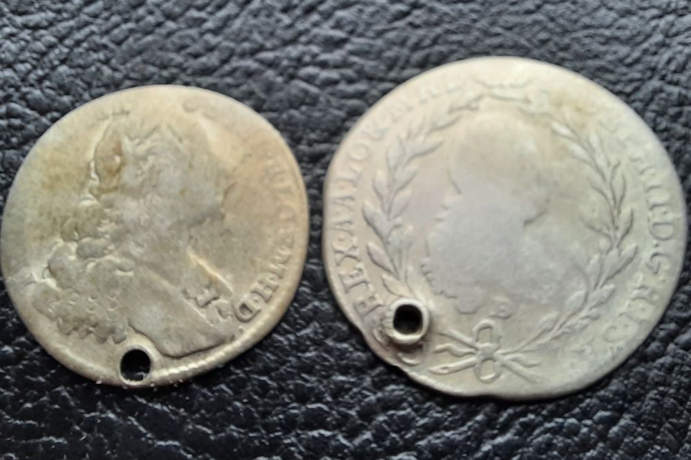 Стара сребърна/и 12 кройцера Бавария и 20 кройцера Австрия