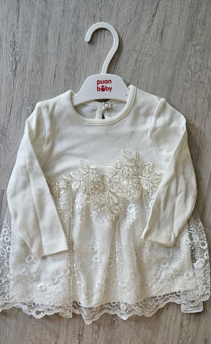 НОВА Официална рокля за бебе - 74см