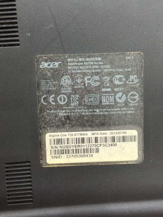 Нетбук acer aspire one