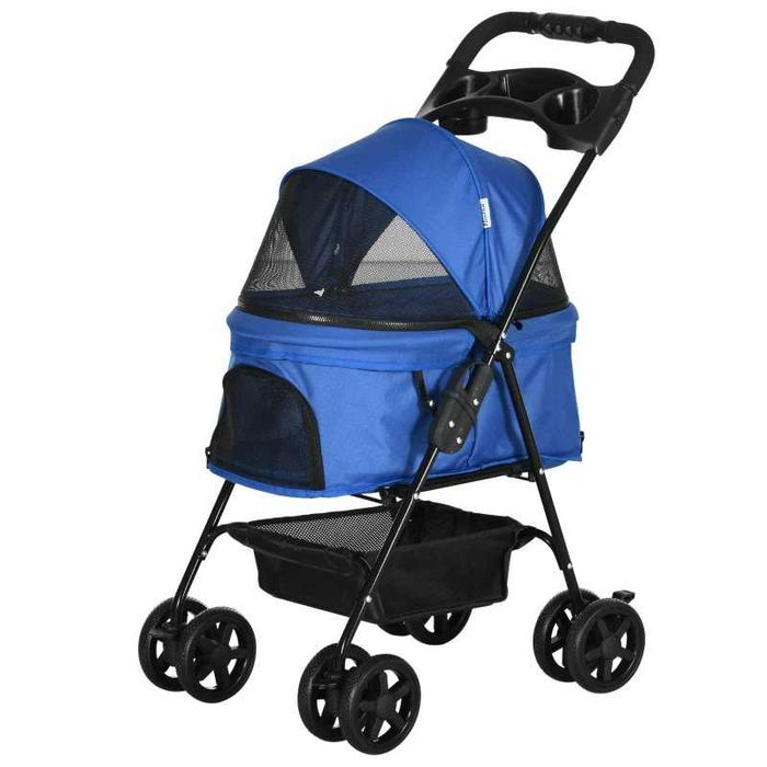 Количка за кучета PawHut  до 4 кг,