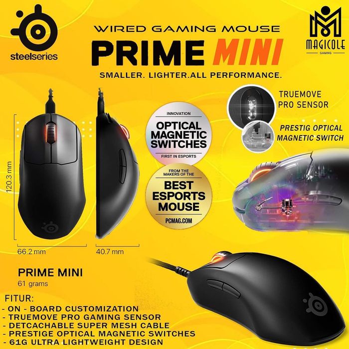 Steelseries Prime Mini СКИДКА/вес69г,ресурс100млннажатий/ мышка/мышь