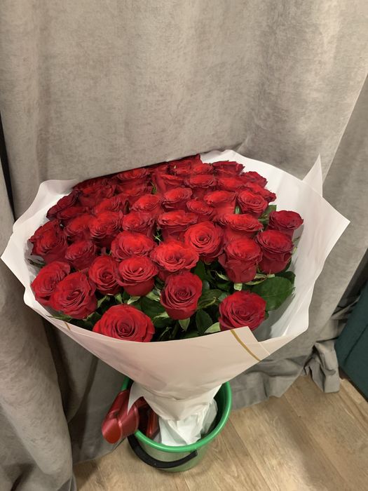 Роза 51штук с оформление
