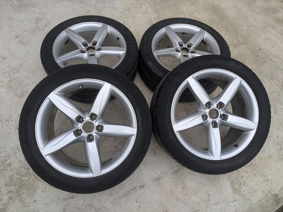 Set jante originale Audi A4 + anvelope Continental