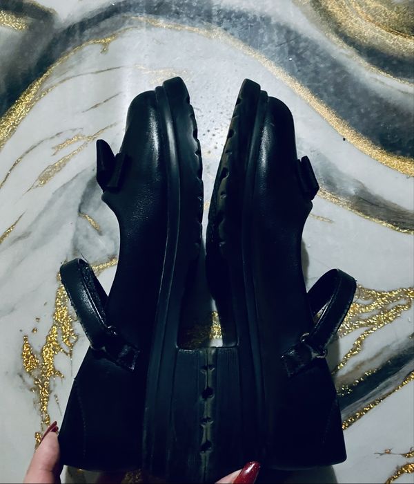 Школьные туфли.Для девочек.Кожа.Чёрные.Детский Размер 35-36.