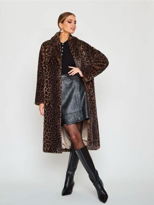 Леопардовая эко- шуба