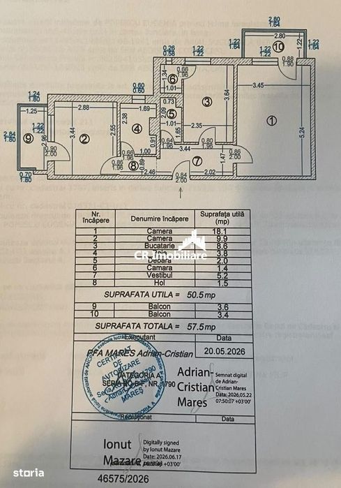 Apartament 2 camere 57mp Vacaresti