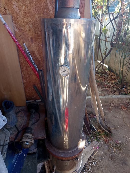 Boiler inox 70 litri, pe lemne