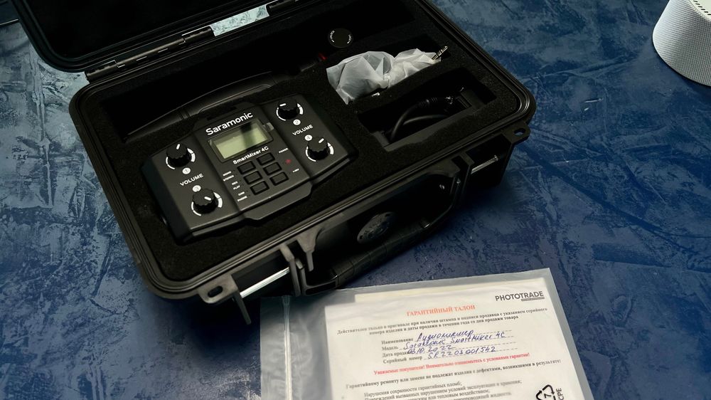 Saramonic smartmixer 4c микрофон, аудиомикшер, рекордер