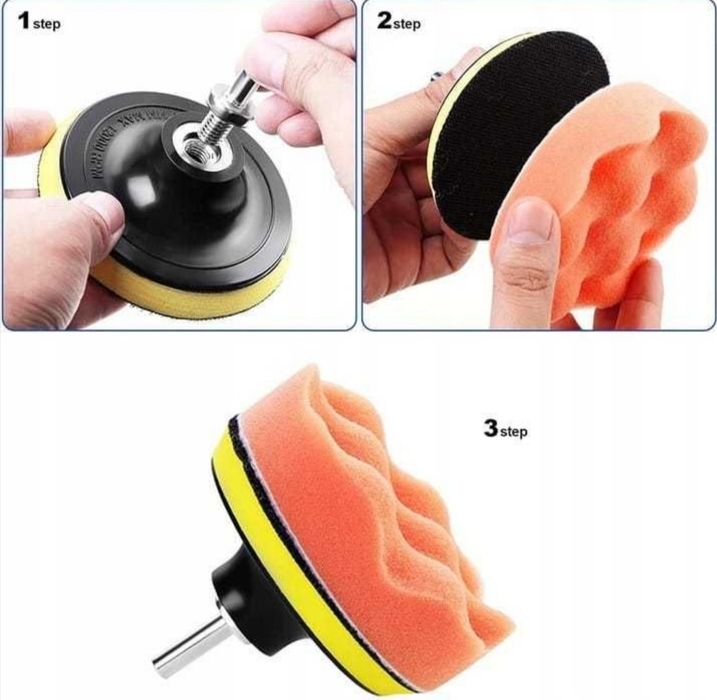 Комплект за полиране на фарове и автомобили 11 части Hawek