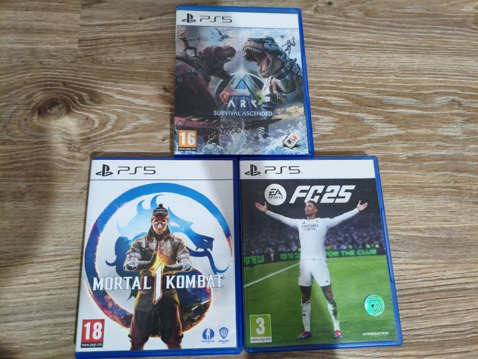Диски PS5: EA Sports FC 25, Mortal Kombat 1, ARK Survival Ascended