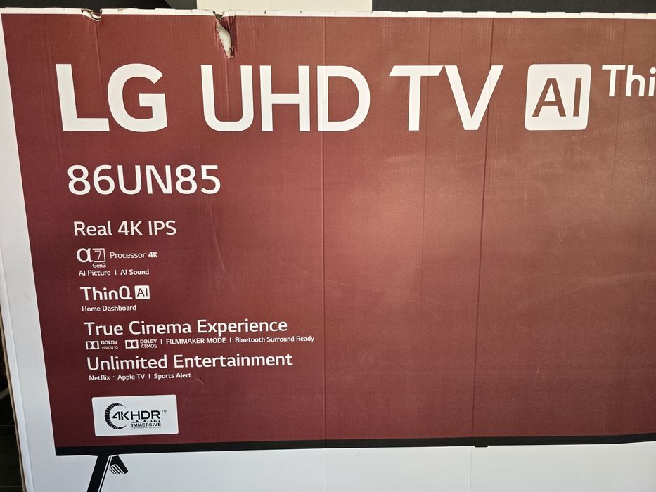 Televizor smart LG UHD 4K 86UN85 217 cm