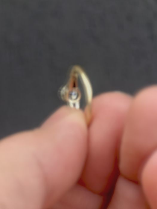 DIAMANT / Inel cu briliant " logodna " tăietură veche , anii 1900 ,