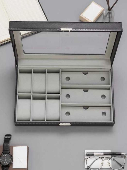 Шкатулка для часов и очков – премиум органайзер, подарок