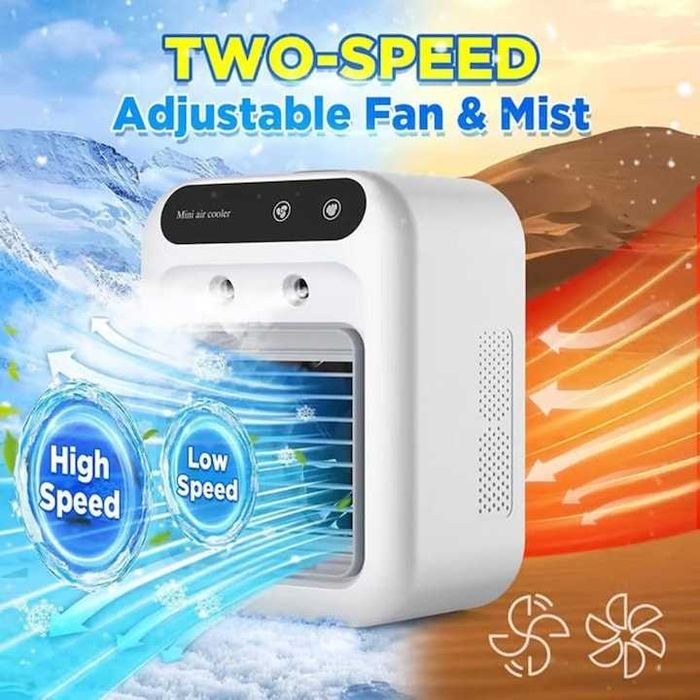 Мини преносим въздушен охладител и овлажнител (Mini Air Cooler) - Нов