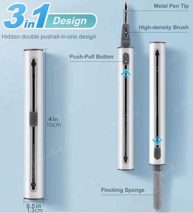 Продам набор ручка 3 в 1 для чистки Airpods наушников, телефонов и т.д