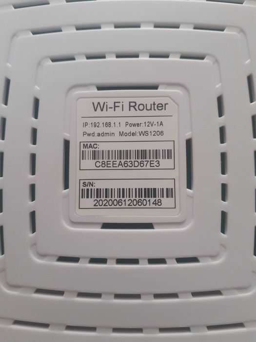 Wi-Fi Router . Model WS 1206