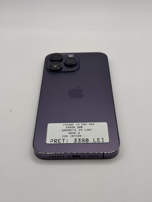 Iphone 14 Pro Max 256GB 90% Grad A Garantie 24 Luni - zonemag.ro