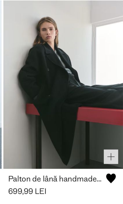 Vând palton Mango( colecție nouă), purtat o singură dată, marimea S