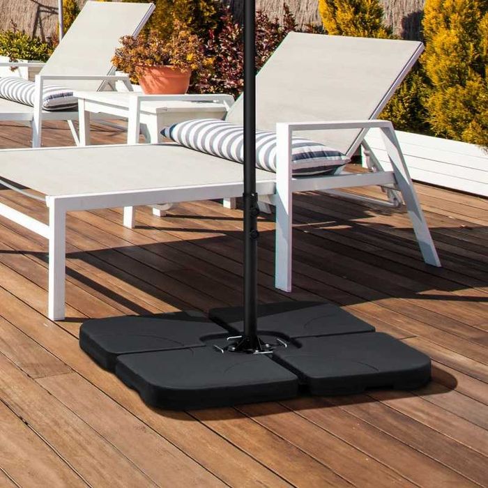 Тежести Outsunny за стойки за чадъри, пълнителни, 104 см x 104 см x 7,5 В см