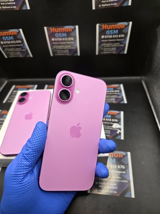 iPhone 16 / Pink / 128GB / Baterie 95% / Garanție / Posibilitate Rate