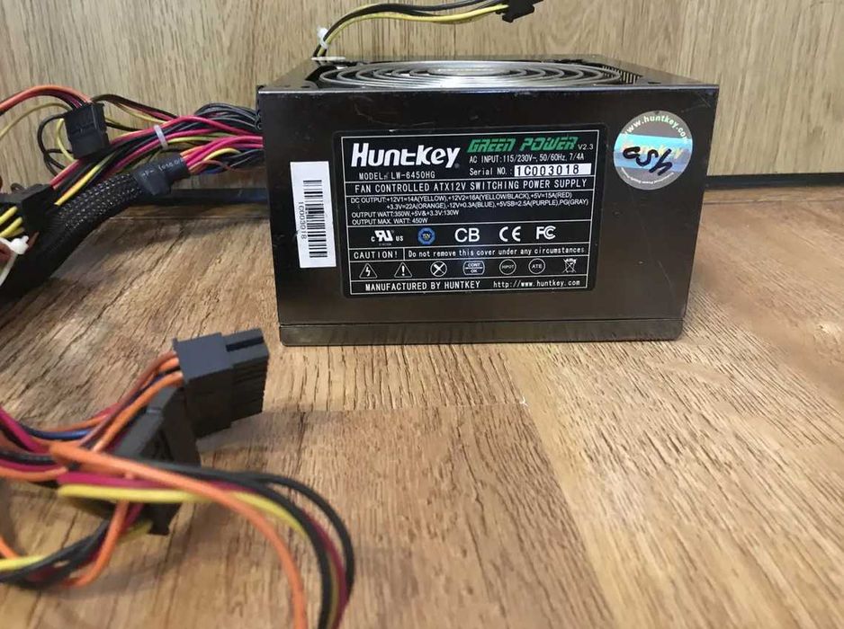 Блок питания - HuntKey 450 W - 6 пин для видюхи