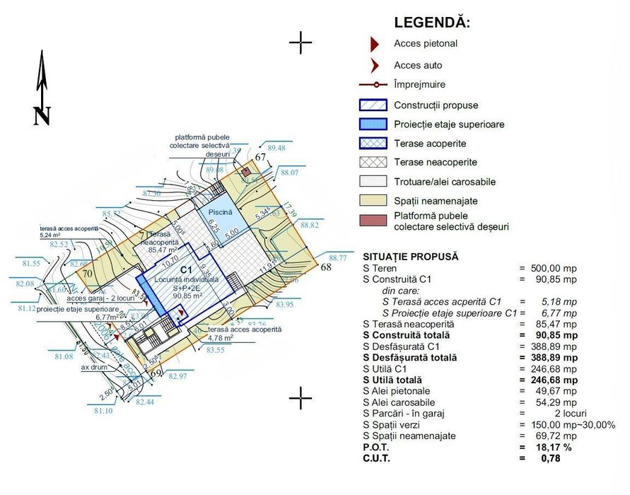 Bucium - LIDL, teren cu autorizatie constructie S+P+2E, toate utilitat