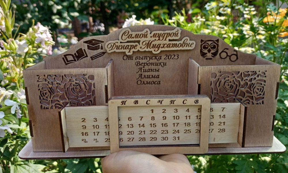 Деревянные органайзера с вечным календарём