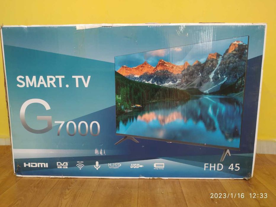 Telvizor Samsung smar 45 lik 2023 yil pastovkisi bilan sotiladi