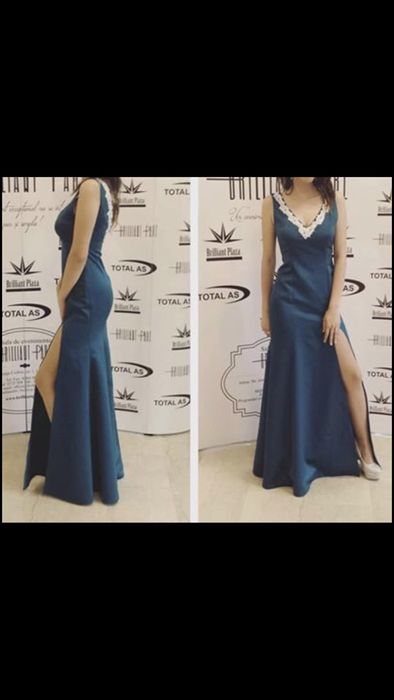 Rochie lunga cu crapatura