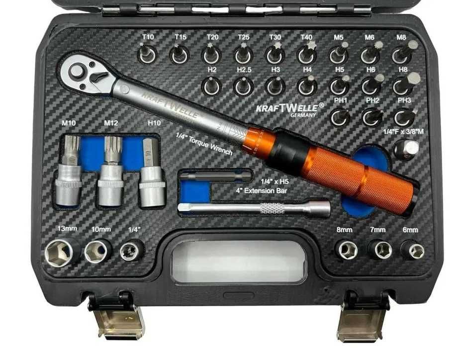 Динамометричен ключ 1/4", 5-25Nm 32ч, KraftWelle