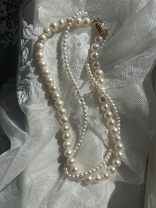 Колие от естествени ненуклеирани сладководни перли