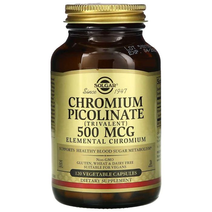 Солгар Хром пиколинат 500 мг., Solgar hrom pikolinat 500mg.