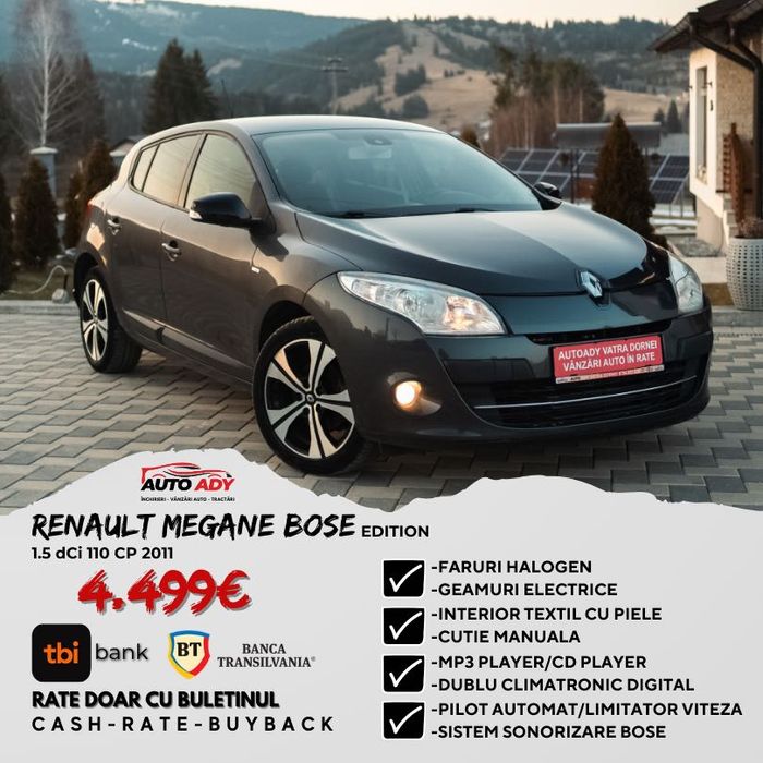 Renault Megane BOSE Edition 1.5 dCi 2011 Posibilitate RATE