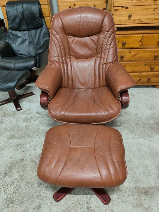 3976 Relax кресло от естествена кожа