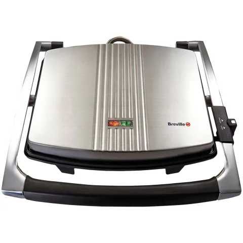 Sandwich-maker Breville Panini Large VST026X-01, 2000 W, negru/ inox